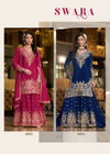 Swara By Sanika Chinon Silk Top With Plazzo Dupatta Online Wholesale